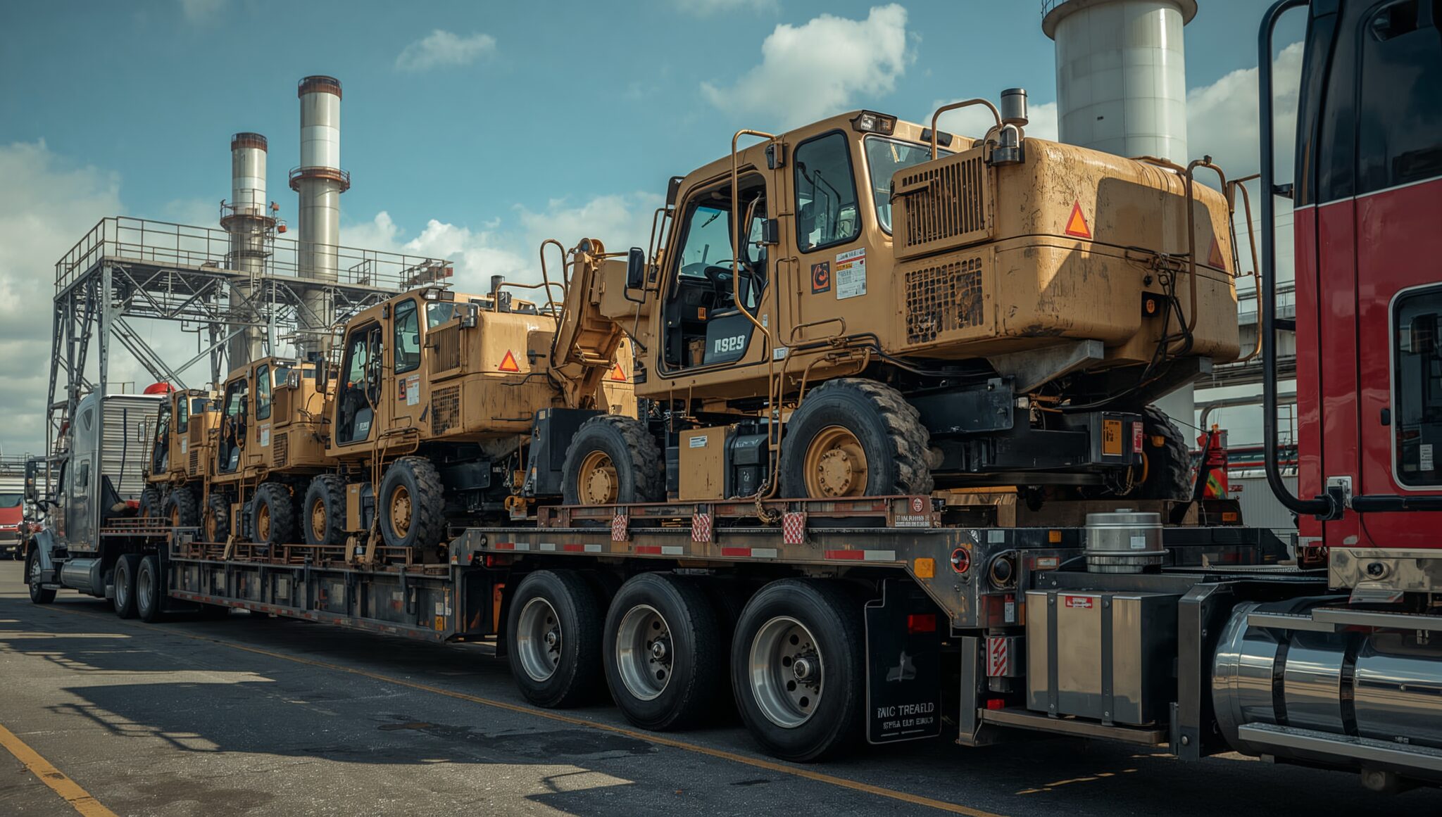 Telehandler Transporting A Load Custom and specialty telehandler units - American Heavy Haul & Logistics